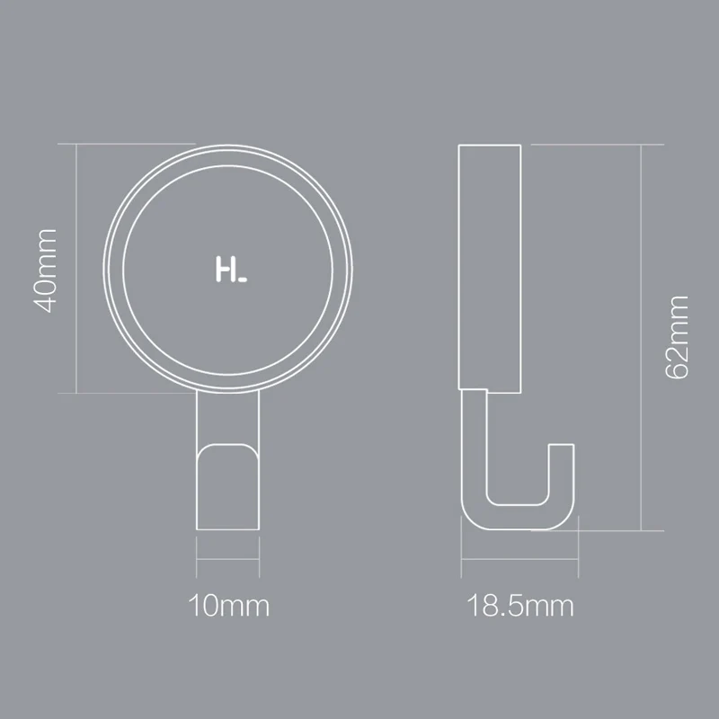 

HL Little Adhesive Hooks Strong Bathroom Bedroom Kitchen Wall Hooks 3kg Max Load up 6pcs/Lot