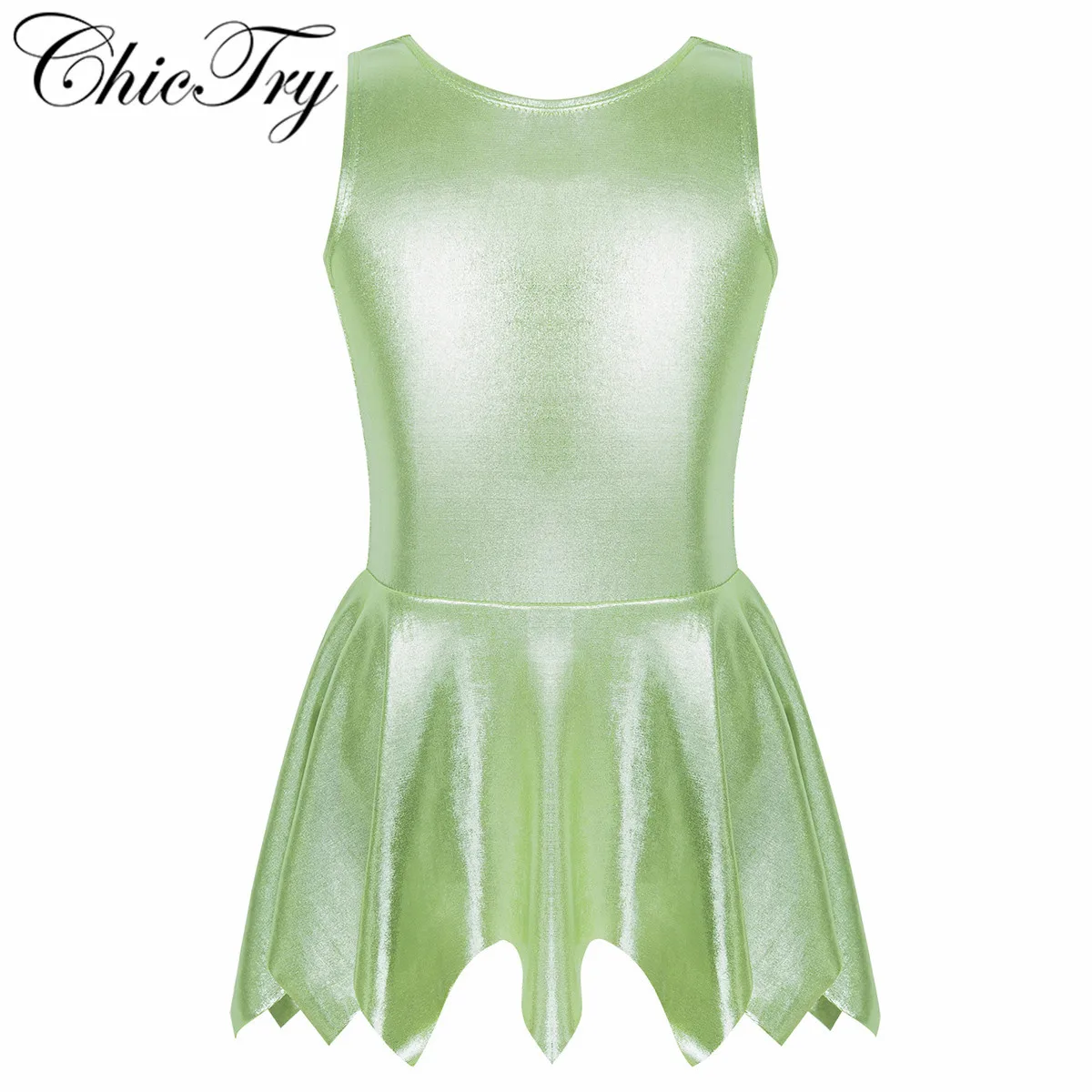 Малыши малыши Девочки Дети Фея танцевальная одежда костюм без рукавов глянцевое