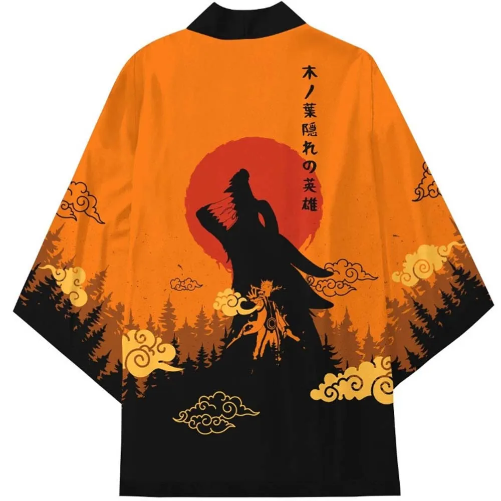 Новый модный костюм для косплея из японского аниме кимоно с девятью хвостами и