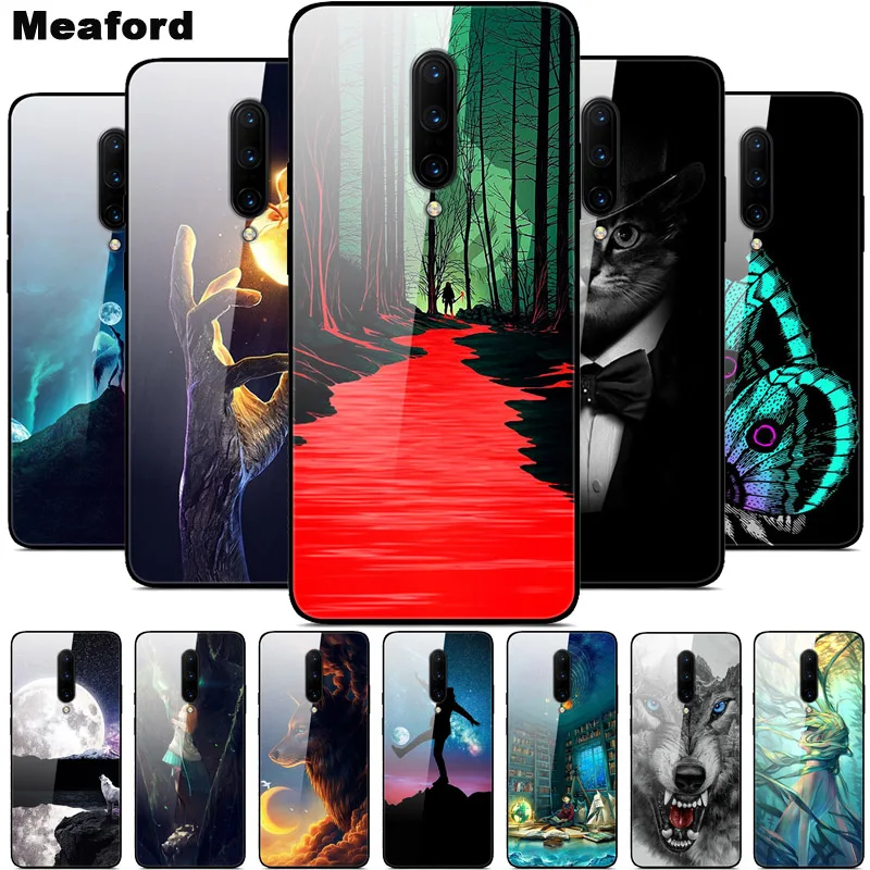 glass case for oneplus 7 7t pro 5t 5 3 3t one plus 6t 6 oneplus7 case hard pc glass case for oneplus 7 t pro phone cover shell free global shipping