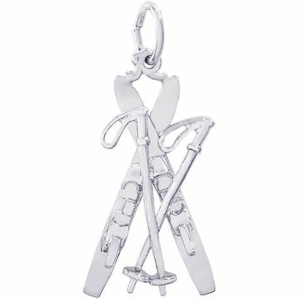 Металлическая серебряная подвеска для лыжных палок ожерелье спорта катания на