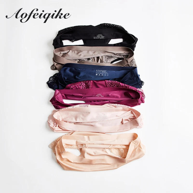 Женские Бесшовные трусики сексуальное шелковое нижнее белье для женщин мягкие