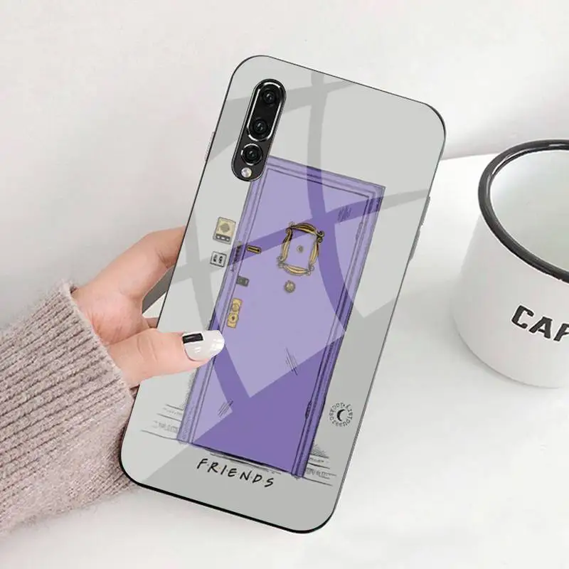

0 Classic Sitcom Friends TV Show Door Phone Case Tempered Glass For Huawei P20 30 40 Pro Mate 20x 30 40 Pro Nova6 7 Honor 9X 10