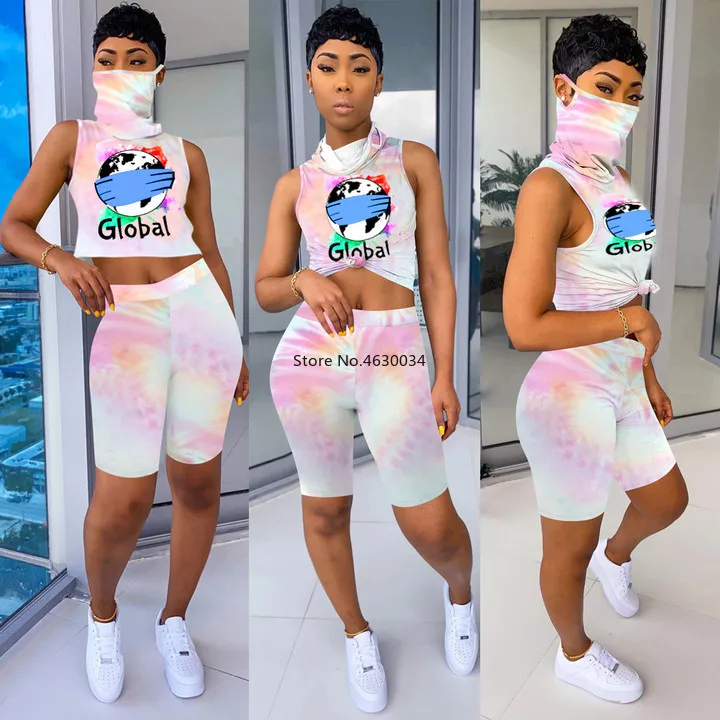 Спортивный женский комплект элегантный галстук краситель черная дыра