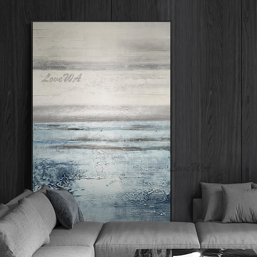 

Абстрактный серебряный дизайн Настенная Масляная картина ручной работы Тяжелая фотография стены на холсте для офиса Украшение стен