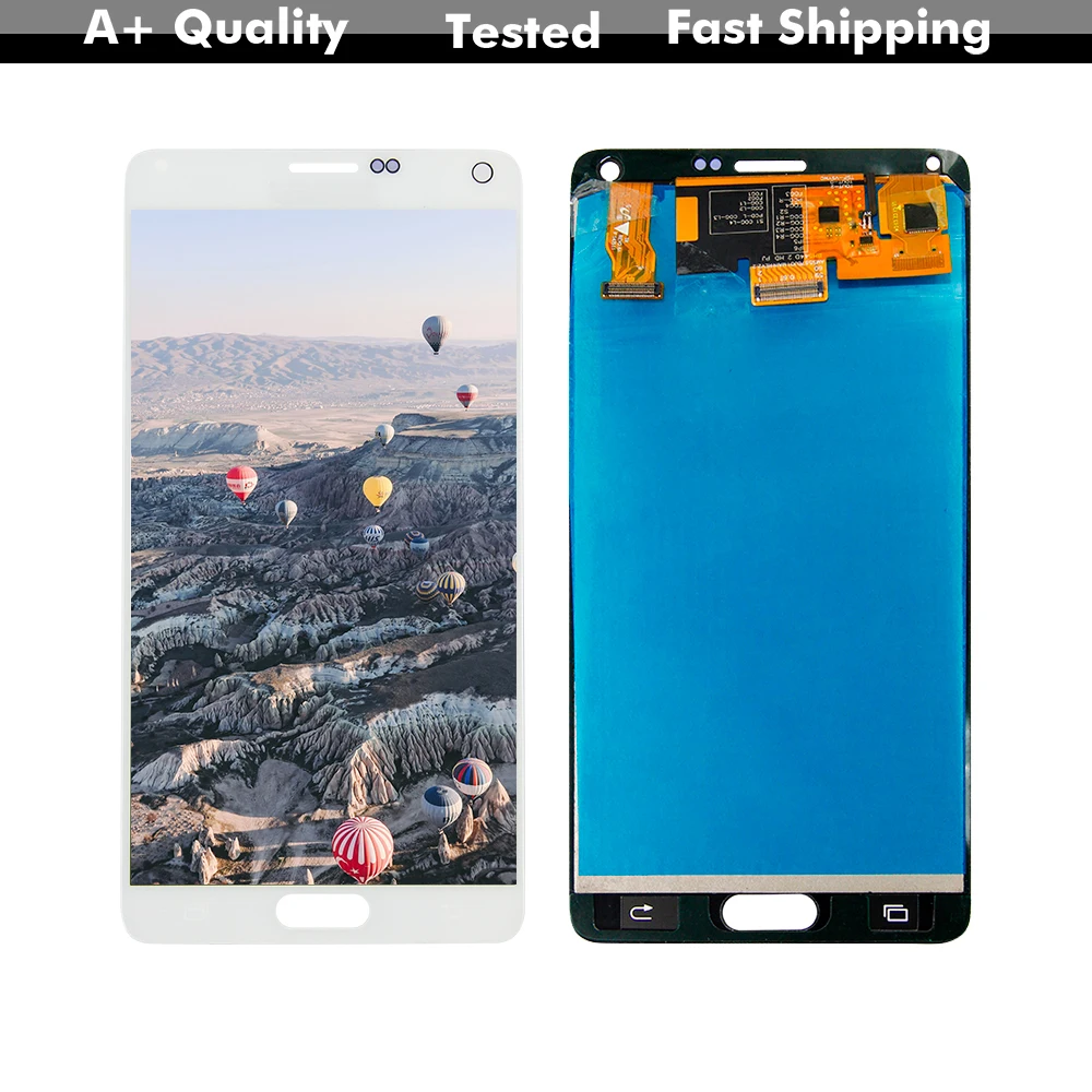 Для Samsung Galaxy Note 4 N910 N910A SM N910V AMOLED дисплей сенсорный экран дигитайзер панель Стекло