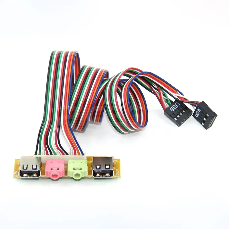 2 шт. USB2.0 разъем передний дефлектор удлинитель компьютер шасси Usb Передняя панель