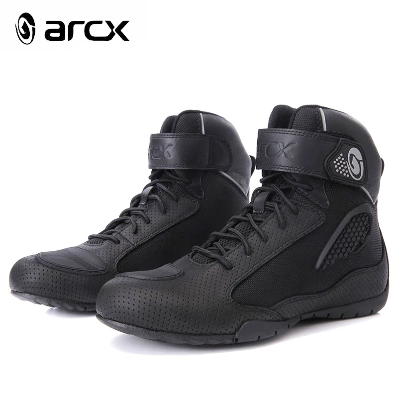 Мужские мотоциклетные ботинки ARCX дышащие летние для мотогонок мотоботы Chopper Cruiser