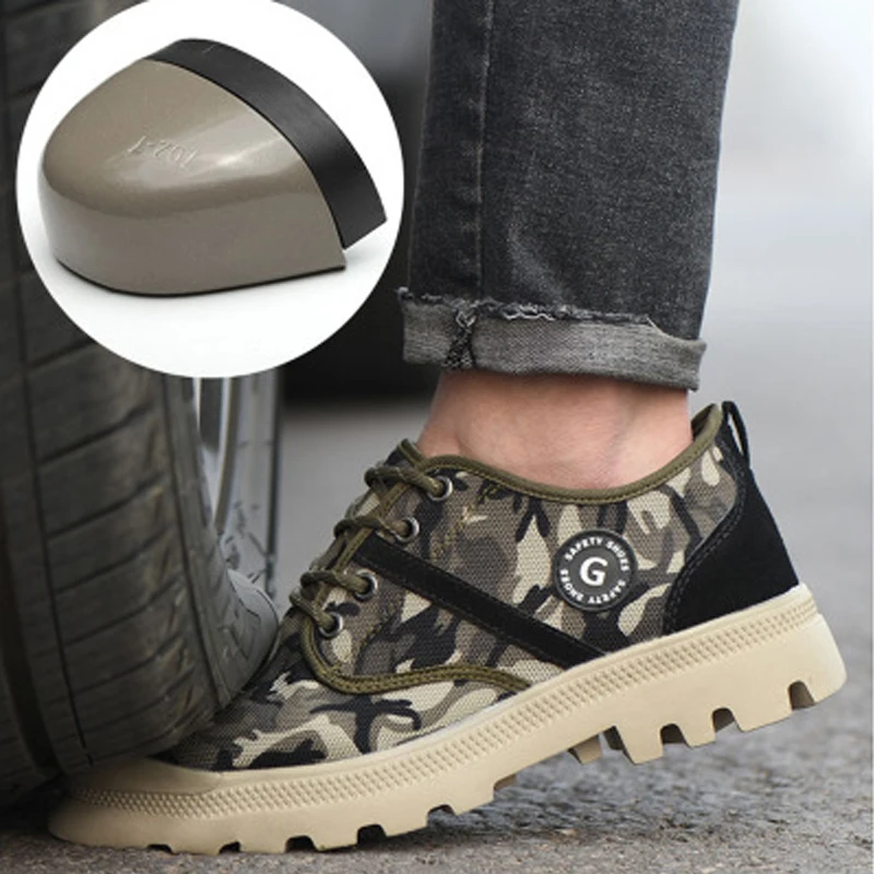 Стальная безопасная обувь прокалывающая Рабочая камуфляжная Весенняя с