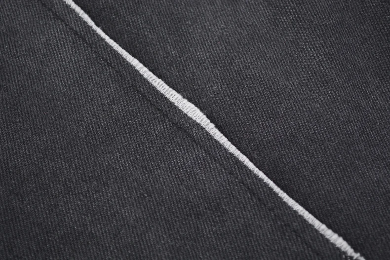 Dark Icon Middle Split High Street Jeans Men Washing Grey Straight Hip Hop Jeans Men's Denim Pants