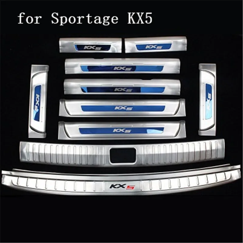 Наклейка для стайлинга автомобиля накладка на задний бампер из нержавеющей