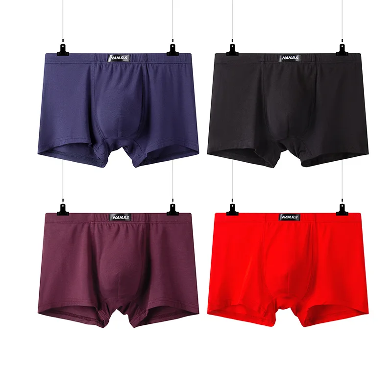

4pcs Boxer Shorts Underpants man Men's Panties Men Boxer Underwear Cotton for Male Couple Sexy Set Calecon Large Size Lot Soft