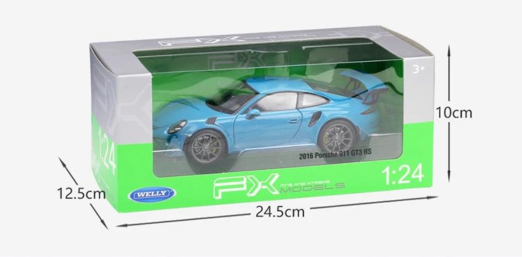 WELLY 1:24 Масштаб литья под давлением симулятор автомобиля Porsche 911 GT3 RS модель автомобиля сплав спортивный автомобиль металлическая игрушка гоночный автомобиль игрушка для детей подарок