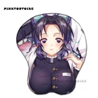 Оптовая продажа, мягкий силиконовый 3D коврик для мыши с аниме рассекающим демонов Kochou Shinobu, эргономичный коврик для мыши, игровой коврик для мыши