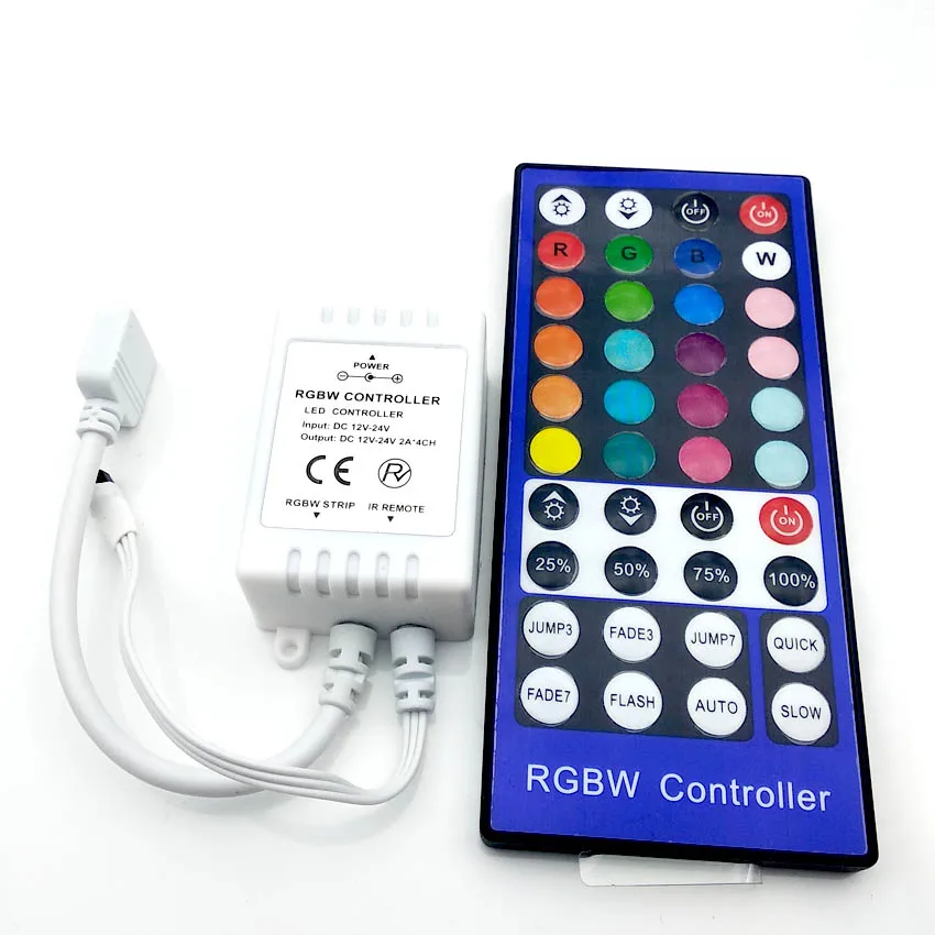 40Key RGB белый RGBW Пульт дистанционного управления DC 12 В 24 В ИК-лента с диммером RGB светодиодный контроллер RGBW RGBWW Светодиодная лента управления Лер