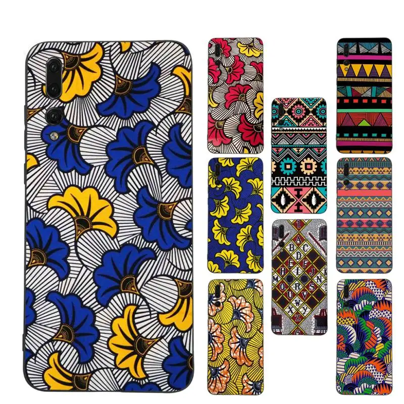

African Style Fabric Print Phone Case Soft Silicone Case For Huawei p30lite p30 20pro p40lite P30 Capa