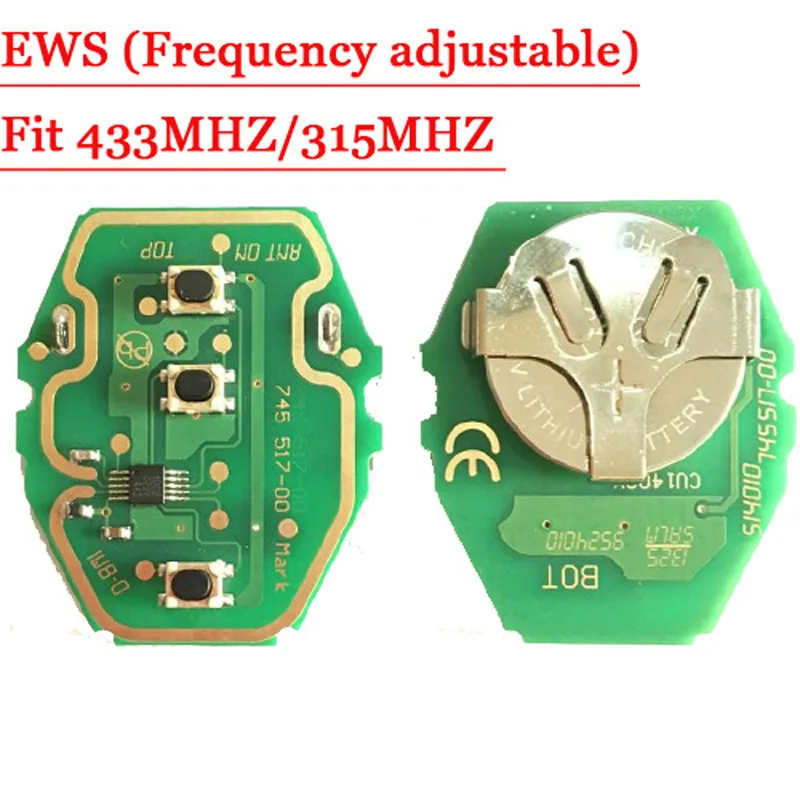 XNRKEY EWS дистанционный ключ печатной платы 315 МГц или 433 Регулируемый 2 в 1 для BMW