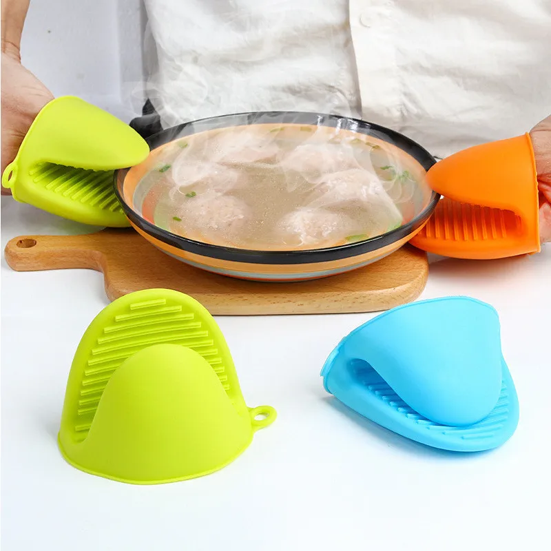 

Microwave Oven Glove Non Stick Anti-slip Grips Bowl Pot Clips Kitchen Gadget Accessories Silicone Baking Oven Mitts