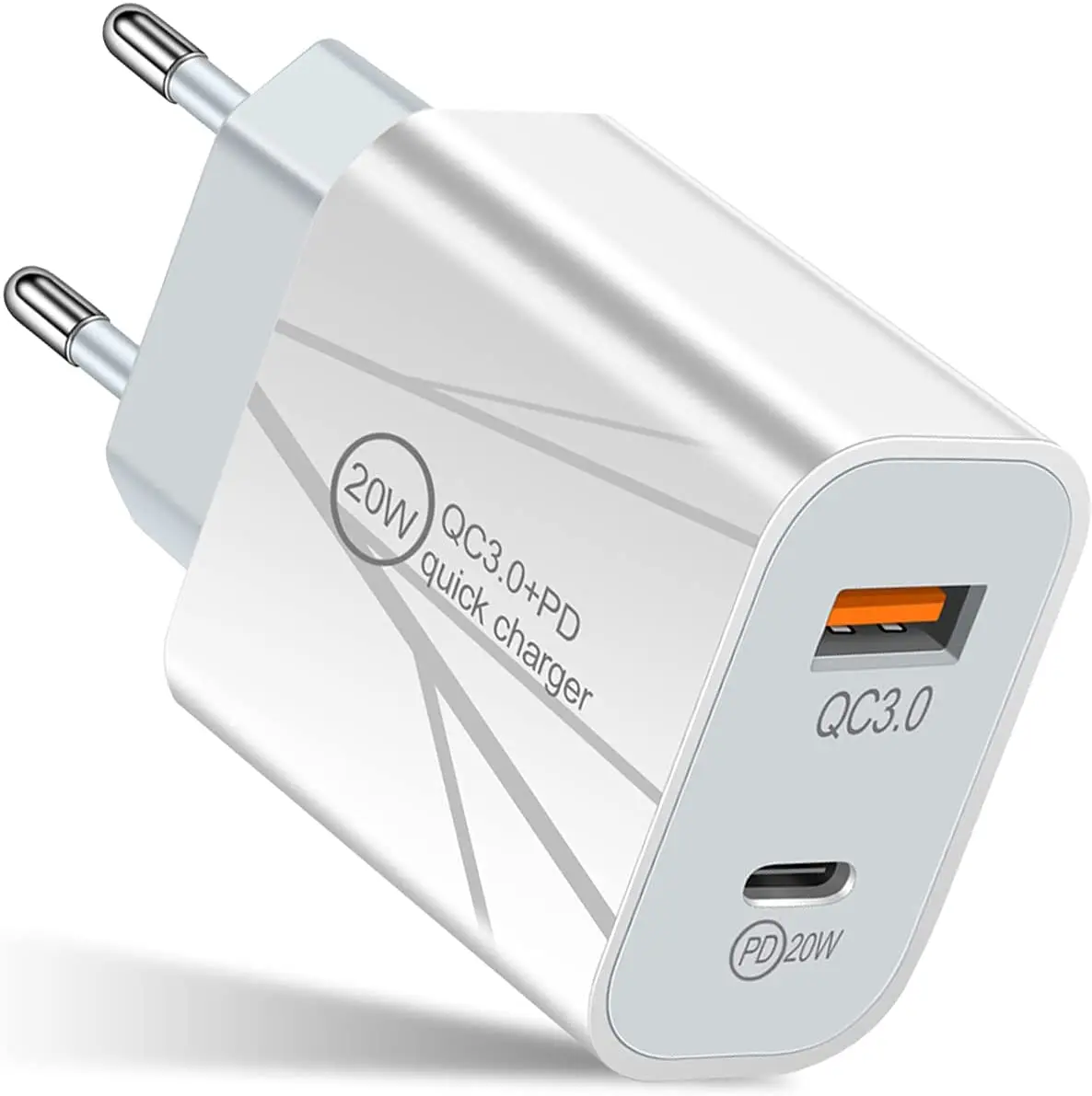 Сетевое зарядное устройство с двумя Usb-портами 20 Вт для Apple iPhone 13 11 12 Pro Max Samsung iPad