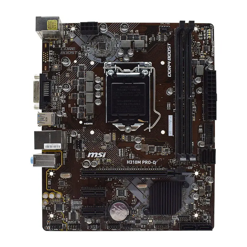 msi h310m pro d lga 1151 intel h310 original pc motherboard ddr4 32gb core i5 8600k i3 8350k cpus usb3 1 sata3 atx pci e 3 0 x16 free global shipping