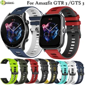 Silicone Sport WatchStrap For Huami Amazfit GTS 3 GTS2 / Amazfit GTR 3 Pro GTR2 2e Smart Watchband Wriststrap Waterproof belt
