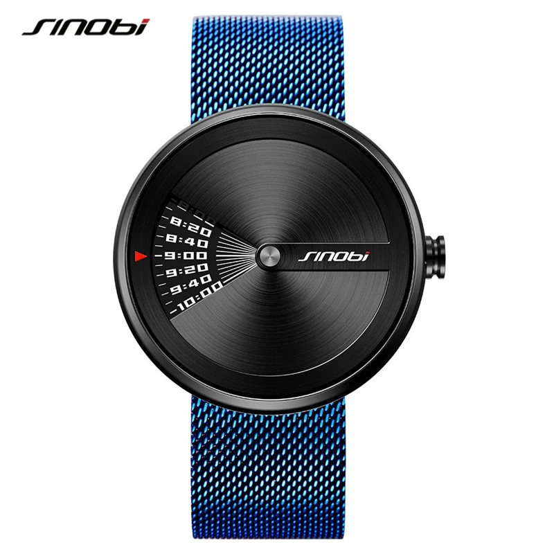 Blue 9784 SINOBI Relogios Com Pulseira de Tira Milan Criativos Relogio Esporte e Criativo Frete Free Pulseira Armadura Mostrador - Цвет: Blue 9784