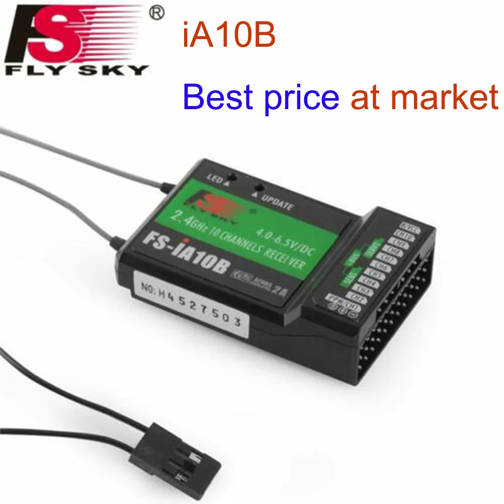 FS-IA10B Flysky 10ch приемник FS IA10B для радиоуправляемого передатчика FS-I10 FS-I6S FPV RC Heli