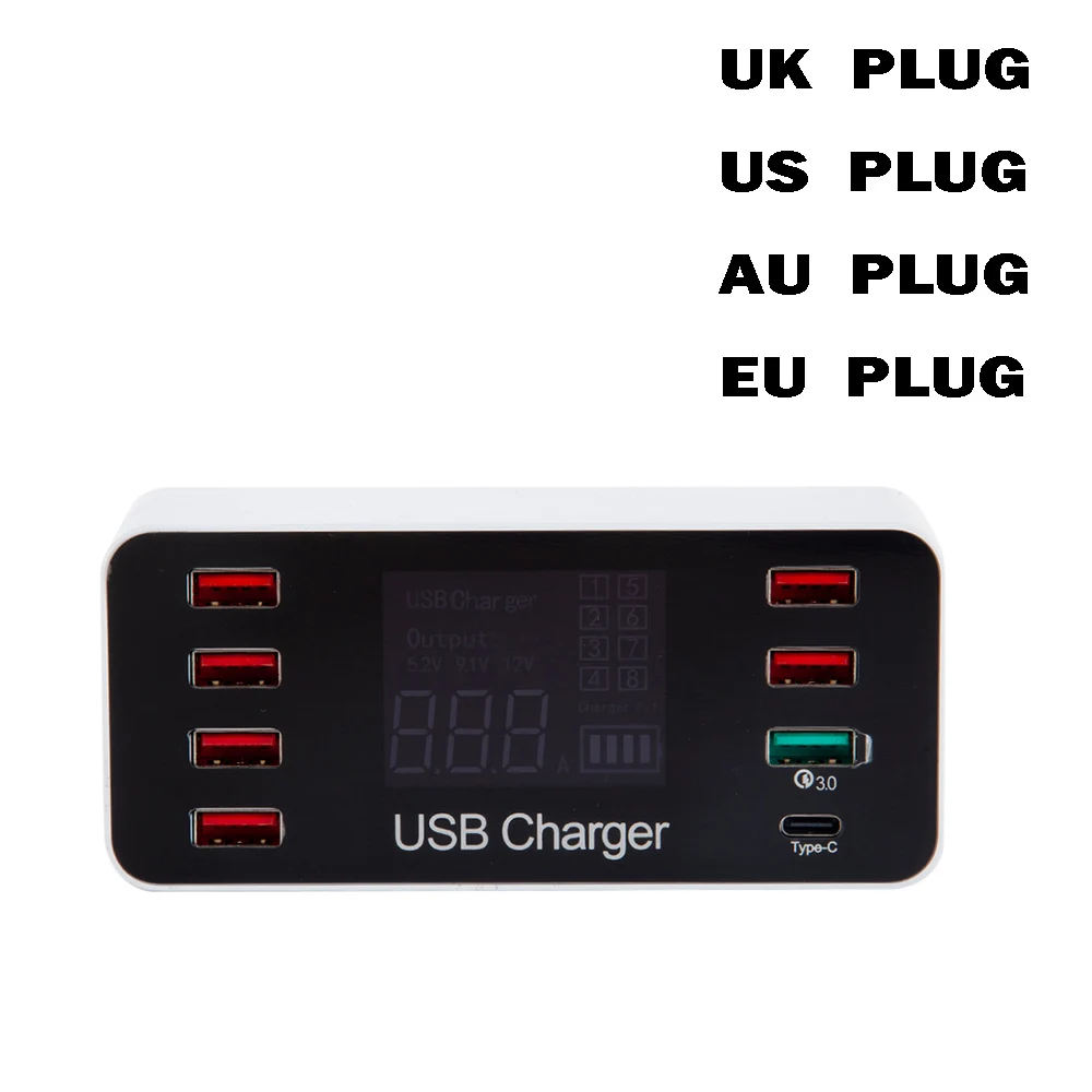 Сетевое зарядное устройство USB Type C с 7 портами и поддержкой быстрой зарядки| |