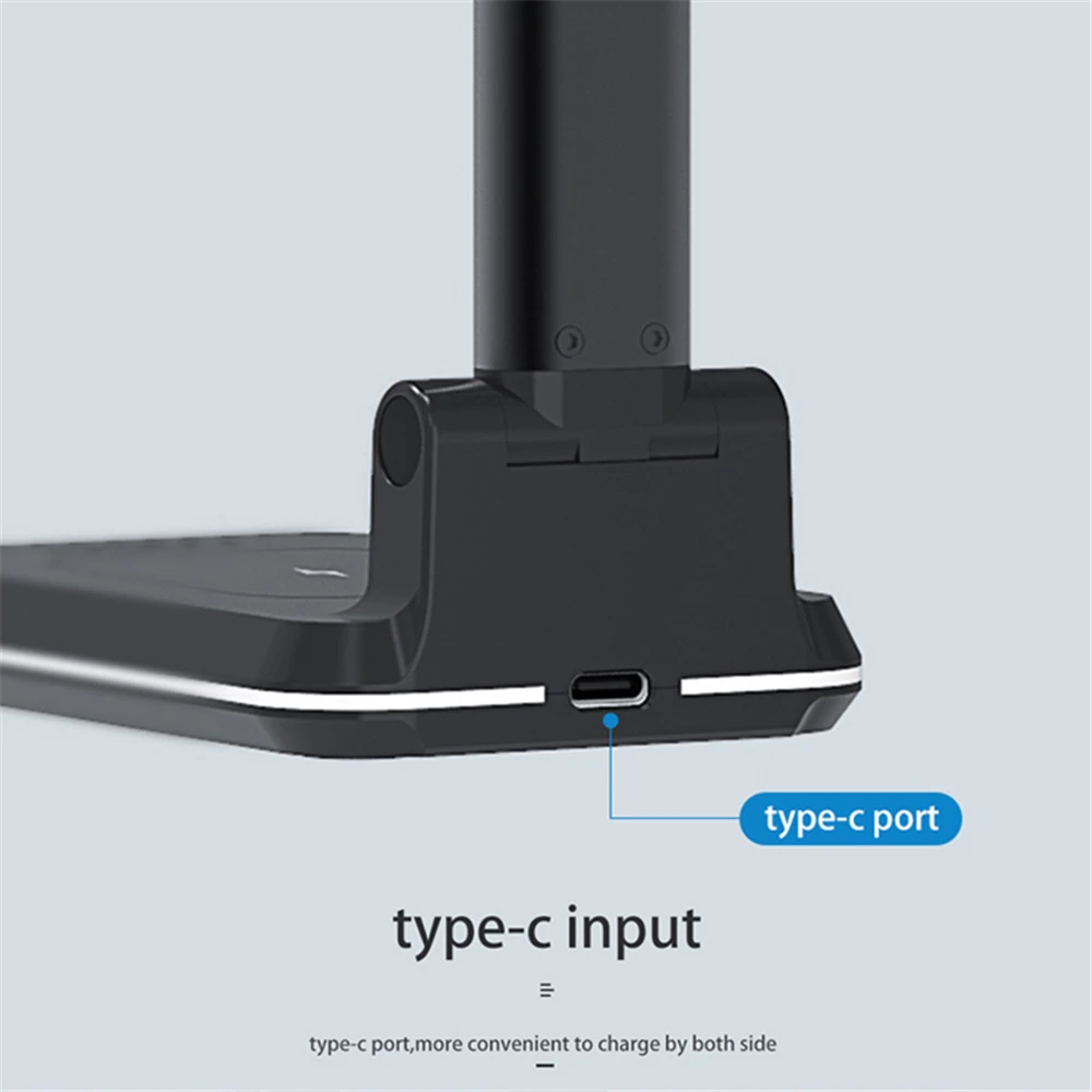 

Cell Phone Stand 10W Qi Wireless Charger for iPhone 11 XS XR X 8 Airpods Pro 2 in 1 Desk Adjustable Stand Desktop Phone Holder