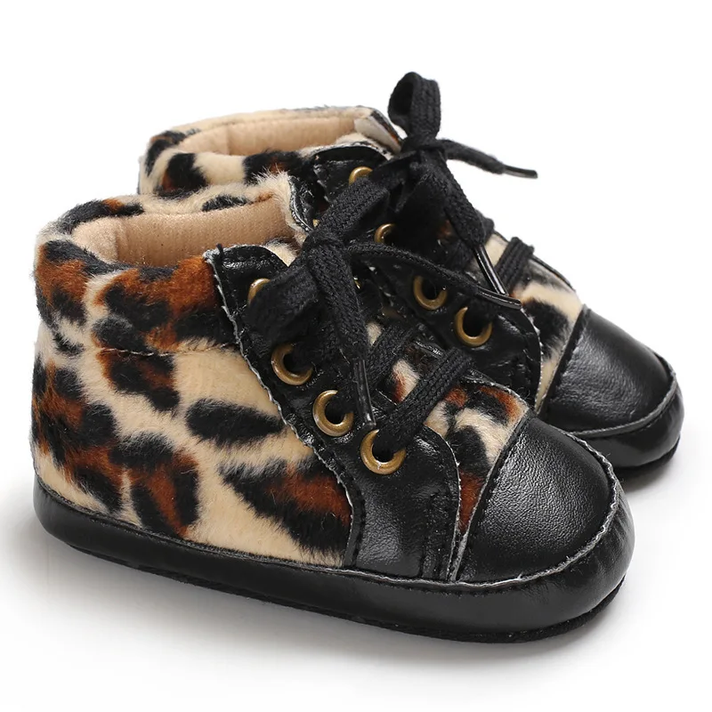 Ботинки для новорожденных мягкая хлопковая нескользящая обувь на высоком