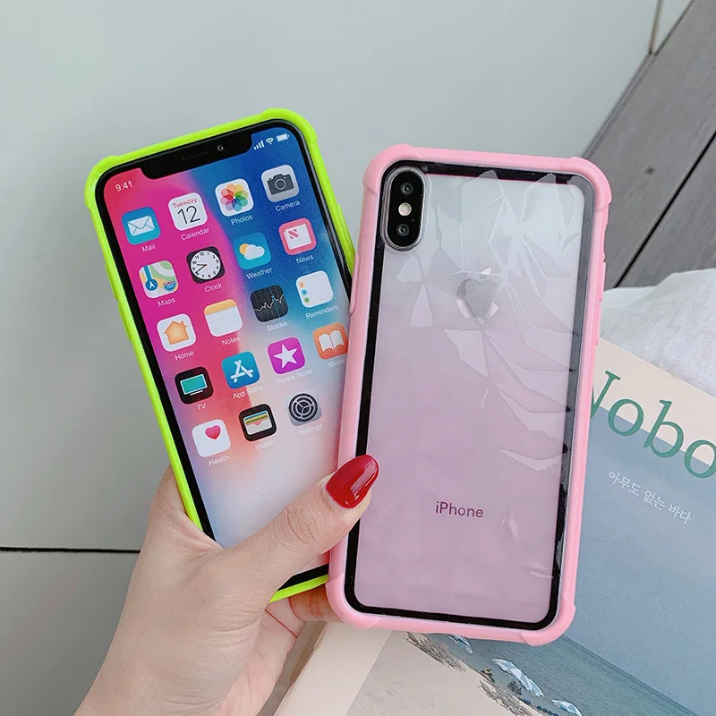 Модный прозрачный противоударный чехол для телефона iPhone 11 Pro Max X XS XR XS Max 8 7 6 6S Plus мягкая защитная задняя крышка