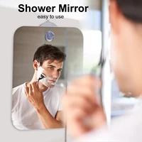 acrylic anti fog shower mirror shaving makeup mirror light frameless bathroom mirror handheld compact mirror for bedroom travel