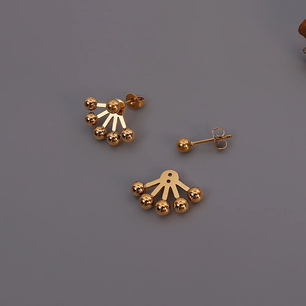 

TOSOKO Stainless Steel Jewelry A Variety Of Steel Ball Earrings Women's Fashion Earrings BSF468