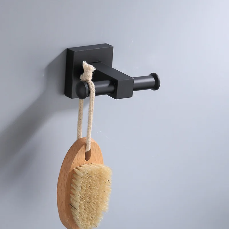 

Bathroom set accessories Space aluminum bath towel rack bathroom hardware Black Pendant Set towel rack