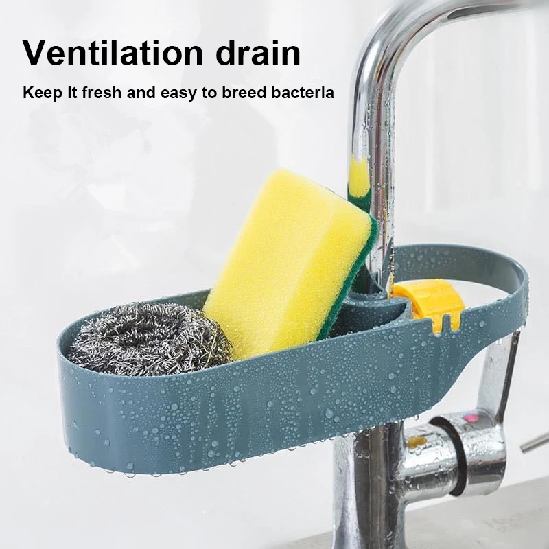 

New Multi-function Faucet Storage Rack Sink Sponge Storage Rack Dish Drain Soap Brush Organizer Kitchen Bathroom Accessory Rack
