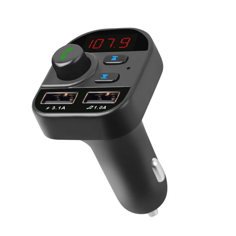 

Bluetooth FM передатчик, автомобильный набор, устройство для автомобиля с двумя портами USB Зарядное устройство хэндс-фри MP3 музыкальный плеер све...