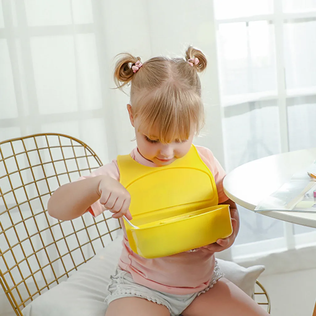 Детский Ланч бокс многофункциональный слюнявчик для детей от 6 месяцев до лет