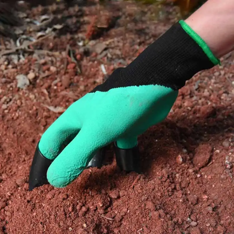 4/8 ручная работа пластиковые садовые резиновые перчатки садоводство Выкапывание