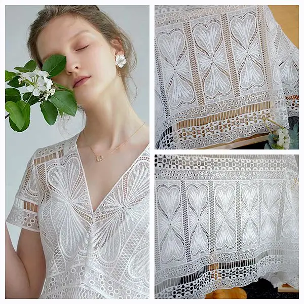 

Hollow water-soluble embroidery lace fabric clothing dress clothing fabric tablecloth background cloth
