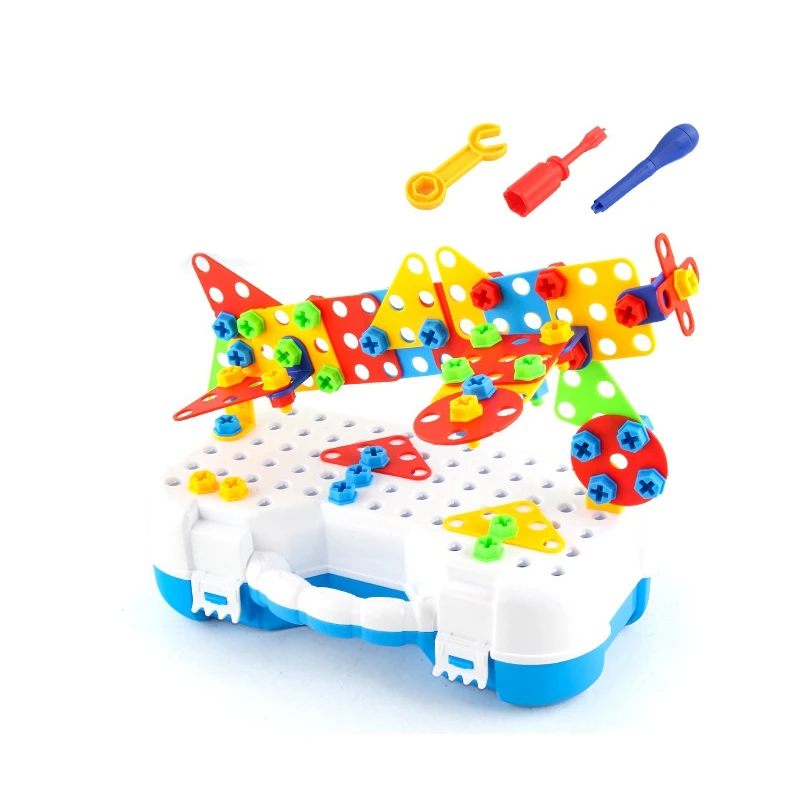 

Drill Design Puzzle Creative Toys 240Pc Manual Screwdriver Building Block Assembly DIY STEM Educational Construction Set