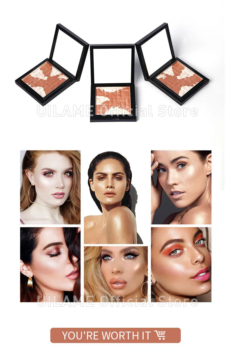 Хайлайтер Сияющий макияж Glow Kit осветлитель для лица Контурная Запеченная пудра, хайлайтер палитра бронзатор