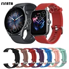 Ремешок силиконовый для Amazfit GTR 3 GTR3 ProGTS 3, быстросъемный спортивный сменный Браслет для часов Amazfit Bip S U