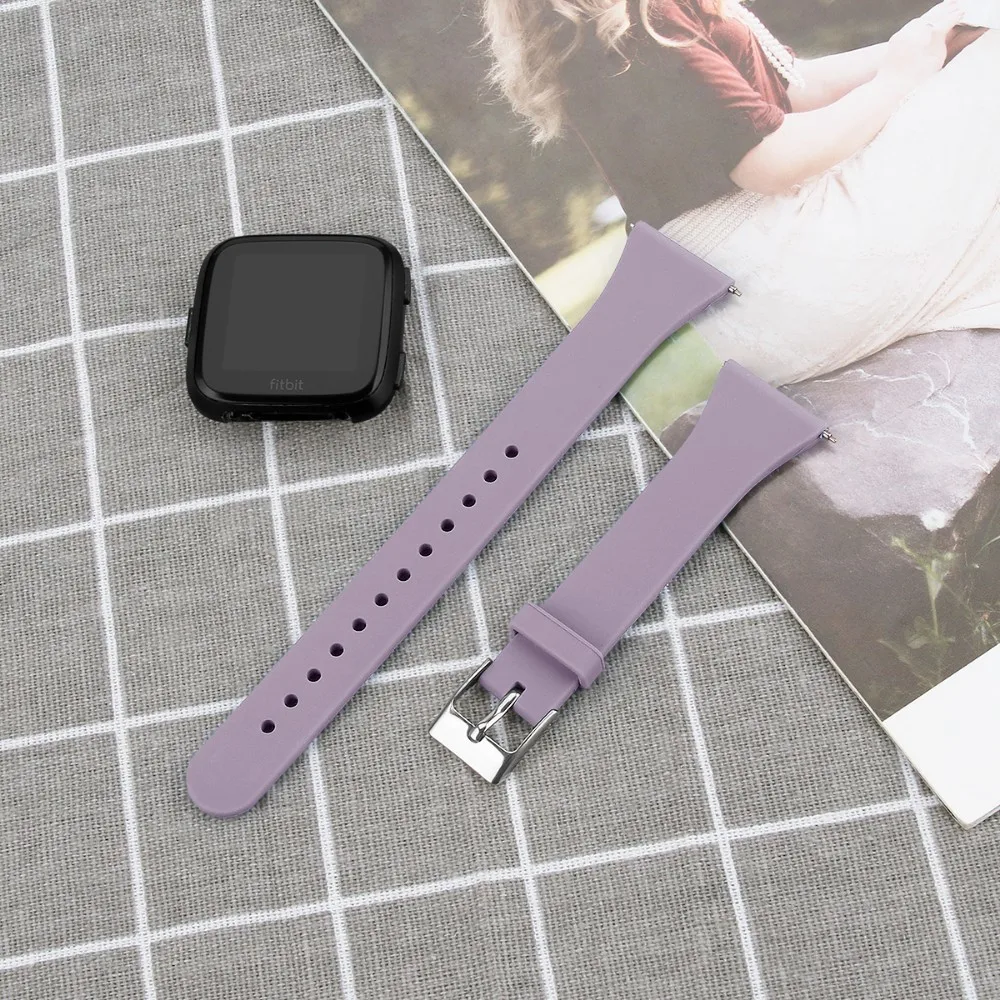 Ремешок Duszake для Fitbit Versa/Versa Lite тонкий силиконовый ремешок мужчин и