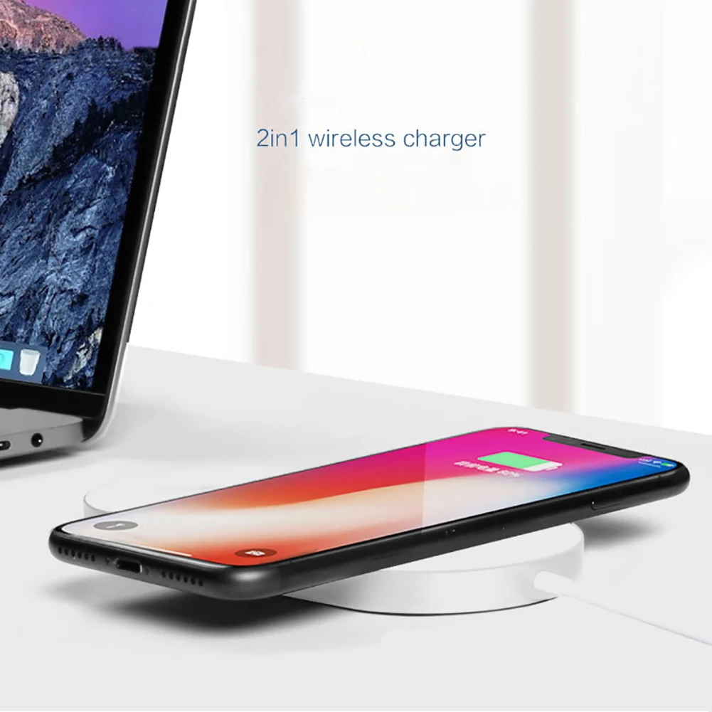 Qi Беспроводное зарядное устройство для iPhone X 8 8plus быстрая Беспроводная Полная