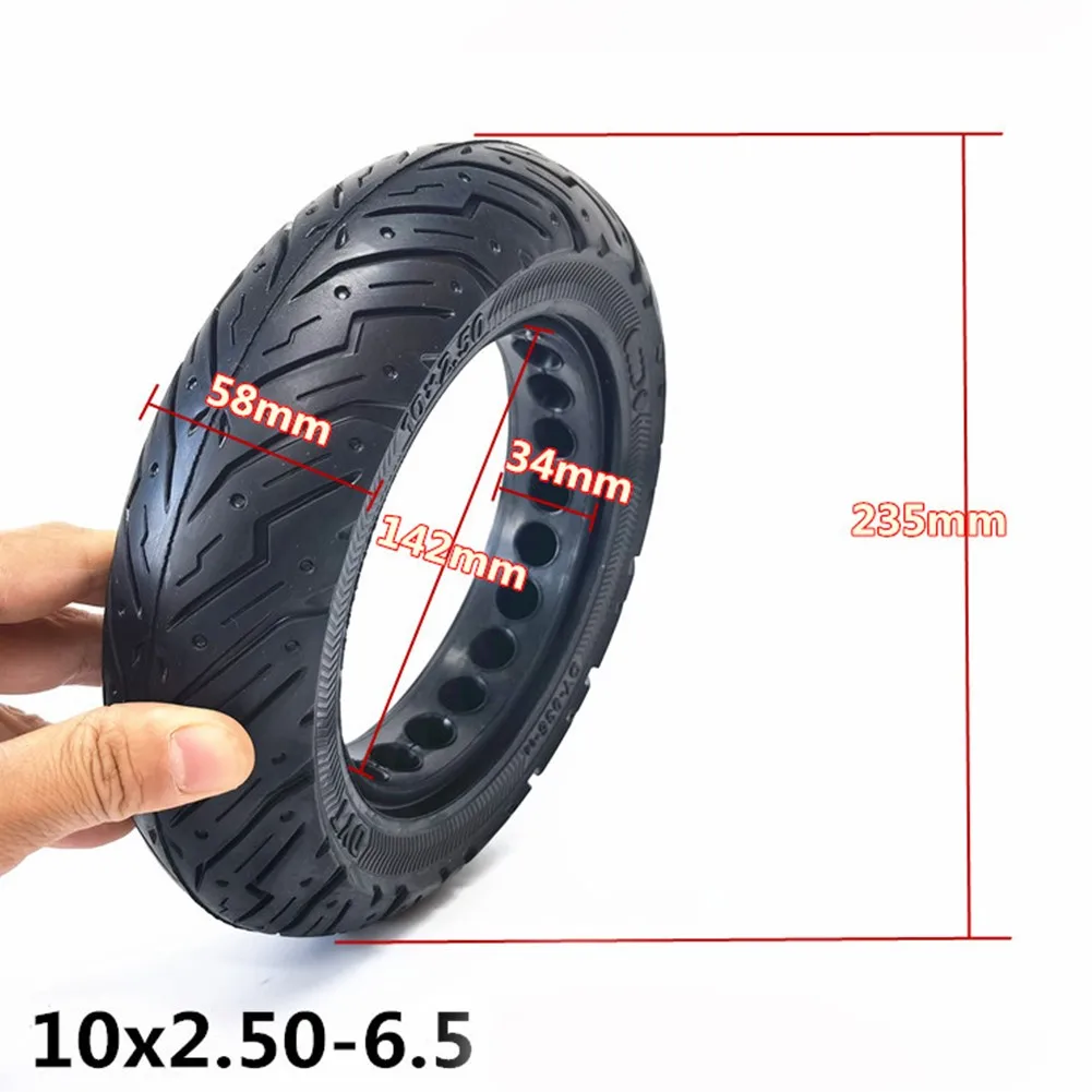 

10 Inch Scooter Solid Tire 10x2.50-6.5 Tubeless Tires For Ninebot Max G30/M365 High-quality Wear-resistant Rubber Tires