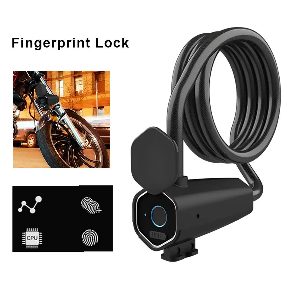 

Smart -Fingerprint Lock Unlocking Anti-theft Keyless IP66 Waterproof For Motorcycle Electric Lock For Bike Motorcycle Door Fence