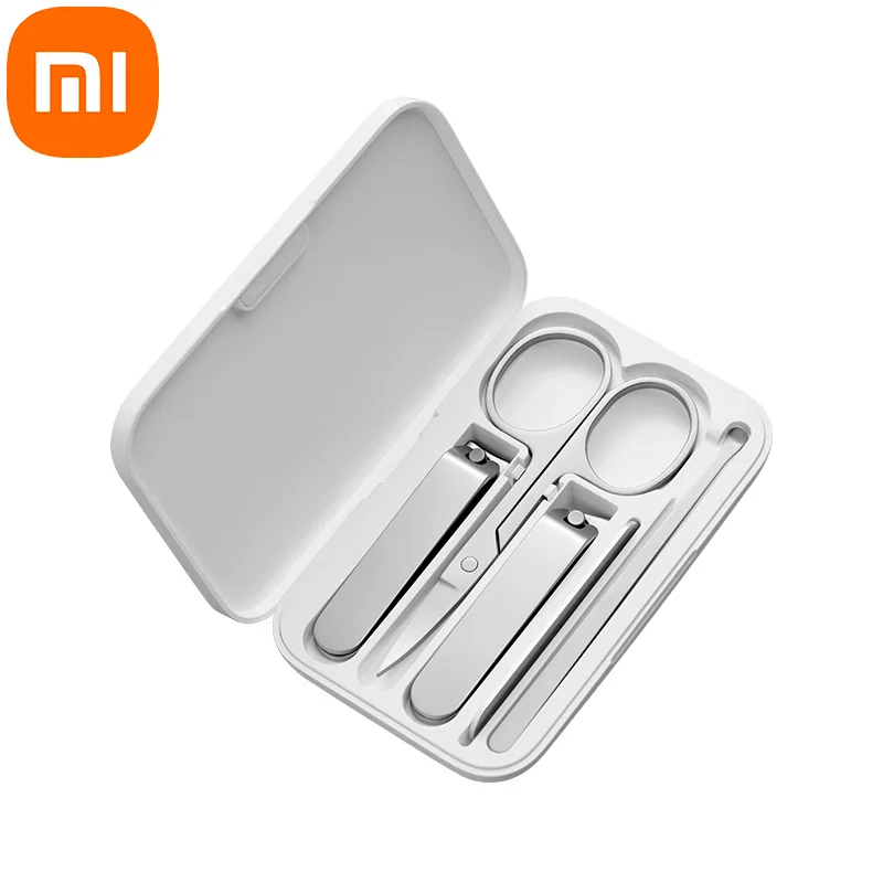 Набор кусачек для ногтей Xiaomi Mijia из нержавеющей стали, 5 шт., триммер, кусачки для ухода за педикюром, пилочка для ушей, профессиональные инструменты для красоты - изображение