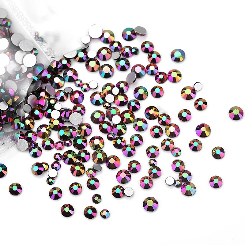 

Ins's latest burst nail ornament nail diamond glass flat bottom drilling diamond jewelry accessories mine drilling 12 nail art