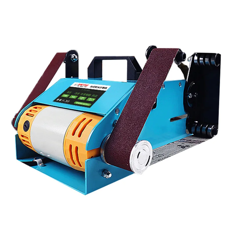 Двойной вал ленточный станок маленький шлифовальный нож микро стол 220 В