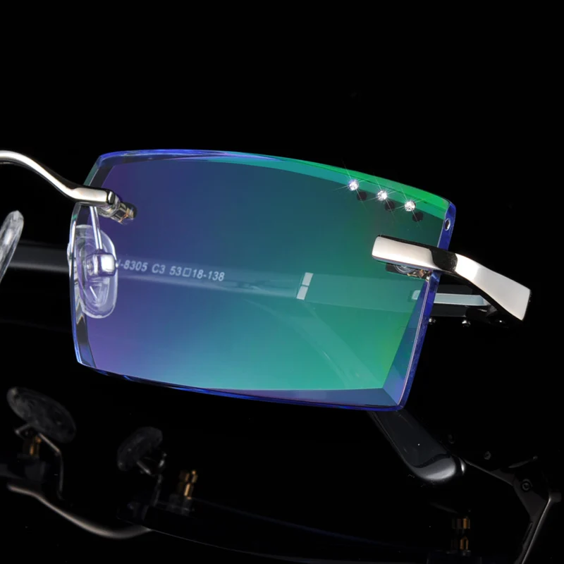 Очки по рецепту для мужчин модные индивидуальному заказу без оправы